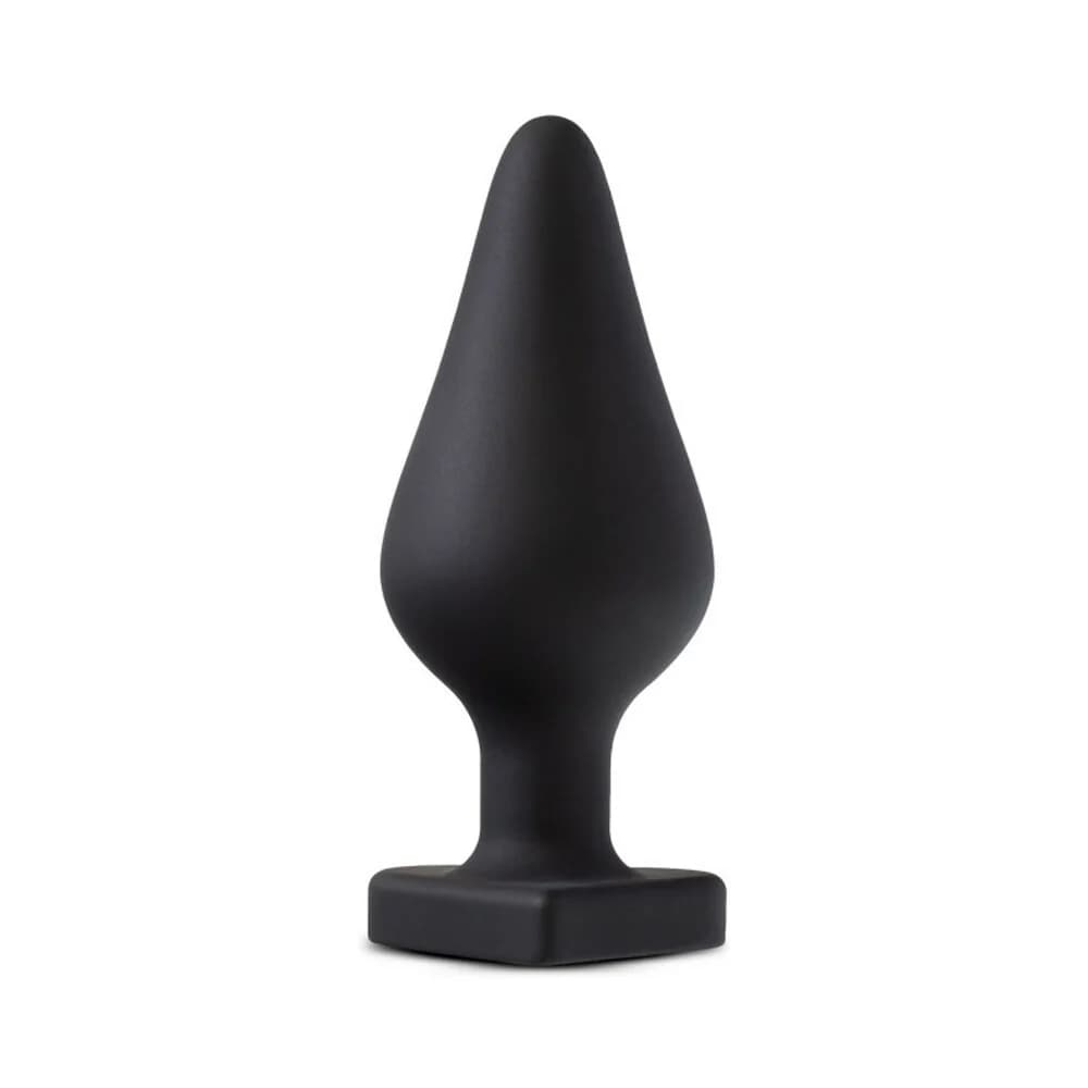 Temptasia 'Fuck Me' Silicone Anal Plug with Heart-Shaped Base Black thumbnail
