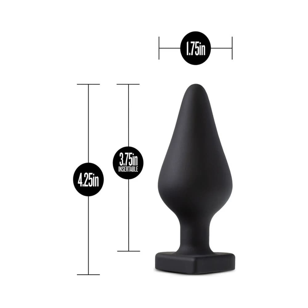 Temptasia 'Fuck Me' Silicone Anal Plug with Heart-Shaped Base Black thumbnail