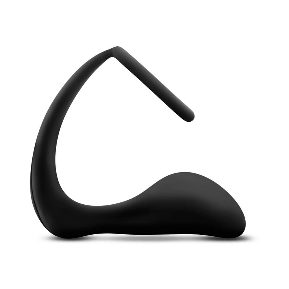 Anal Adventures Platinum Silicone Cock Ring Plug Black thumbnail