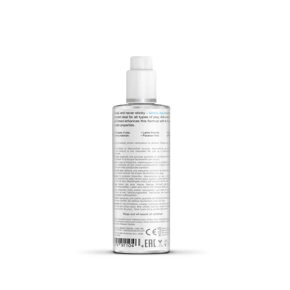 Wicked Simply Aqua Water-Based Lubricant 4 oz. thumbnail