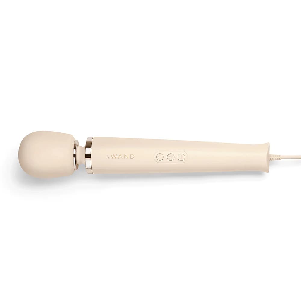 Le Wand Plug-In Vibrating Massager Cream thumbnail