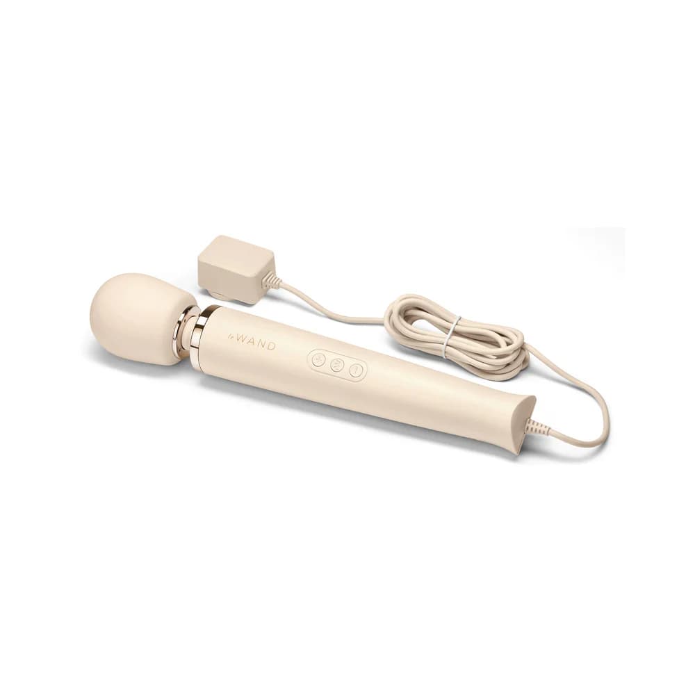 Le Wand Plug-In Vibrating Massager Cream thumbnail