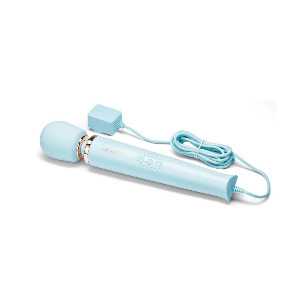 Le Wand Plug-In Vibrating Massager Sky Blue thumbnail