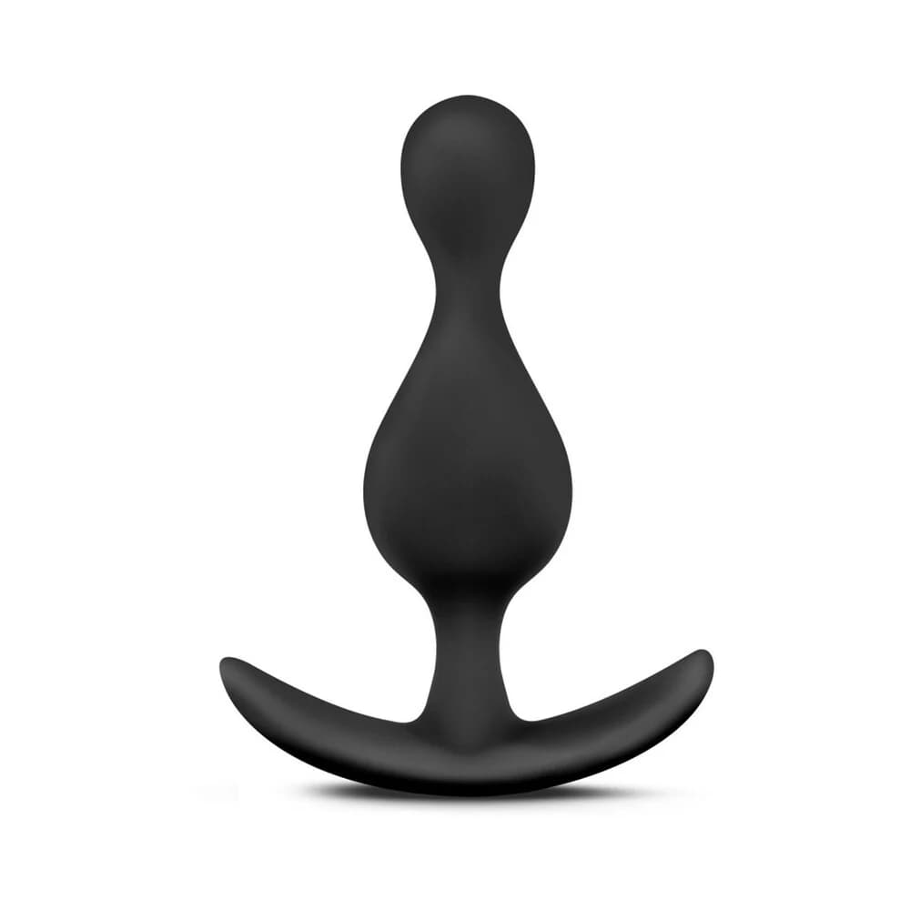 Anal Adventures Platinum Silicone Wave Plug Black thumbnail