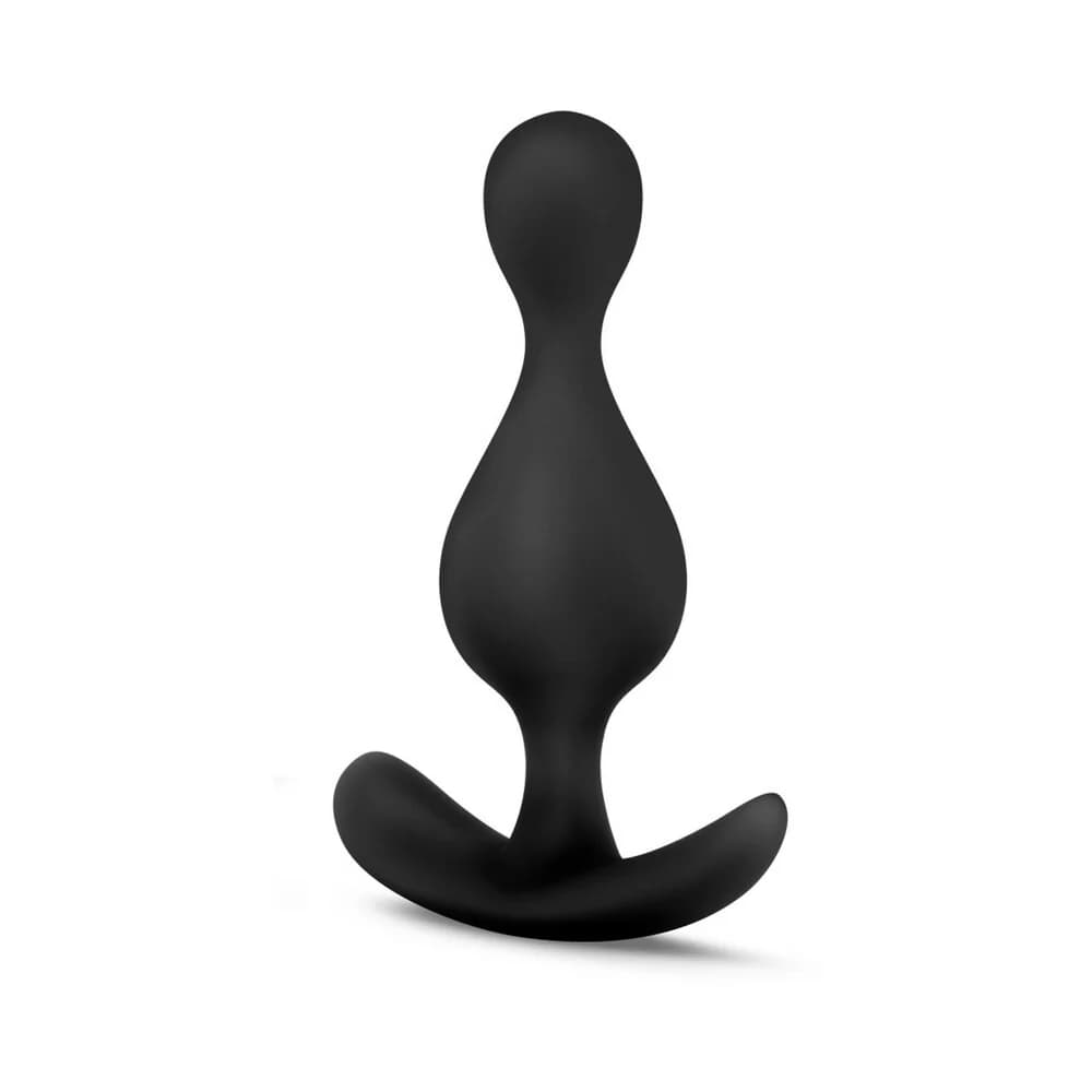 Anal Adventures Platinum Silicone Wave Plug Black thumbnail