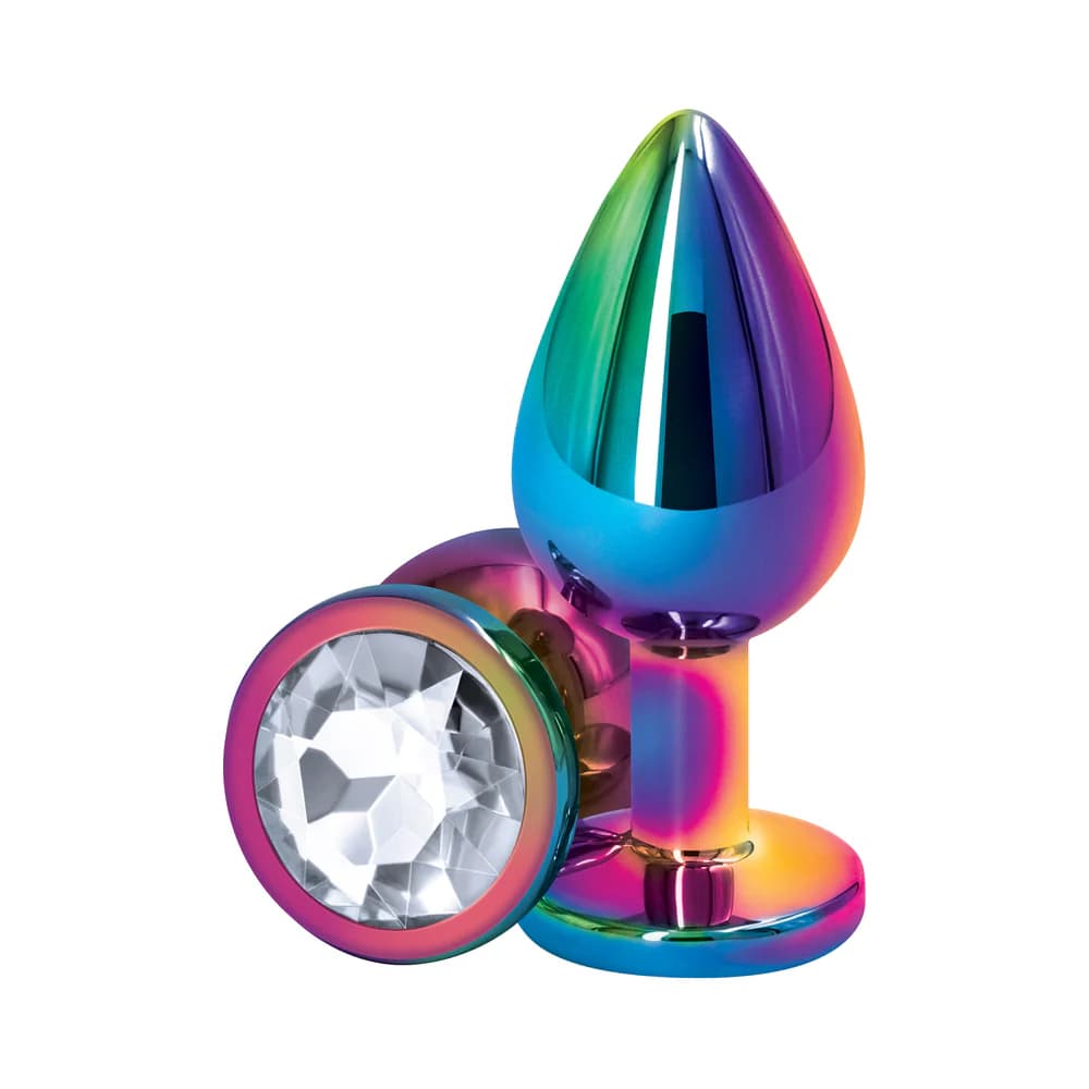 Rear Assets Metal Anal Plug Medium Multicolor/Clear thumbnail