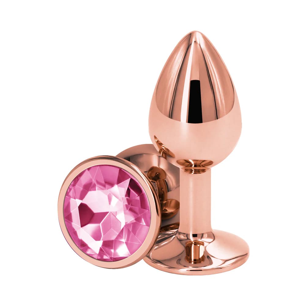 Rear Assets Rose Gold Anal Plug Small Pink thumbnail