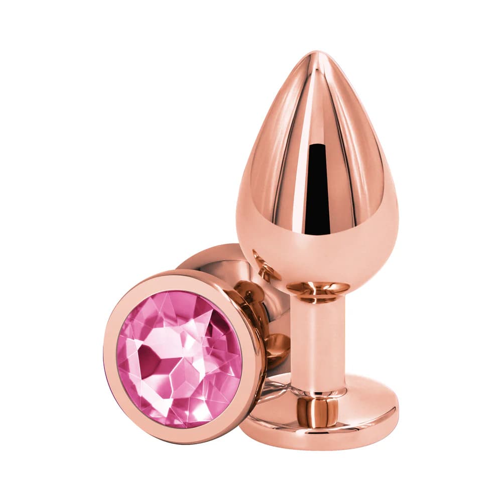 Rear Assets Rose Gold Anal Plug Medium Pink thumbnail