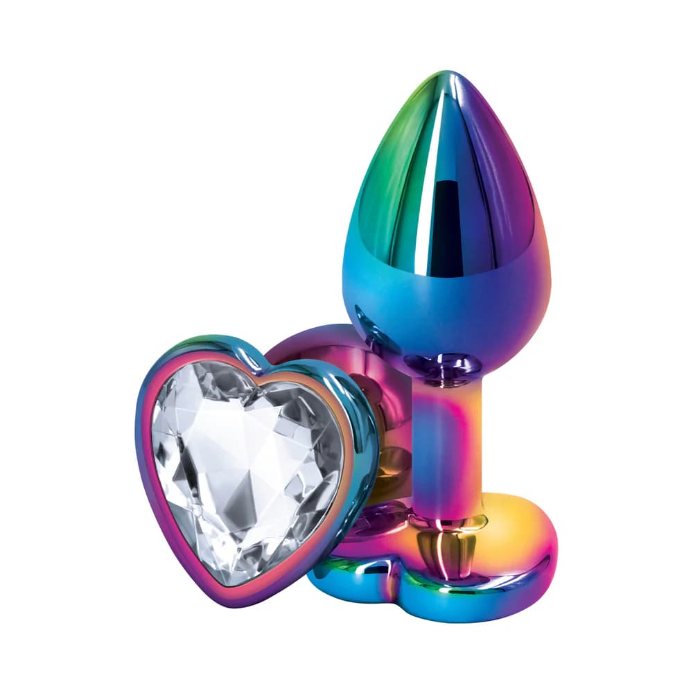 Rear Assets Metal Heart Plug Small Multicolor/Clear thumbnail