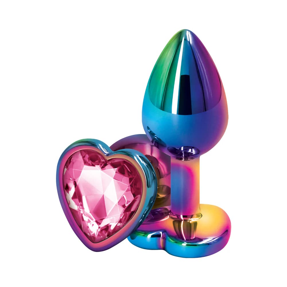 Rear Assets Metal Heart Plug Small Multicolor/Pink thumbnail