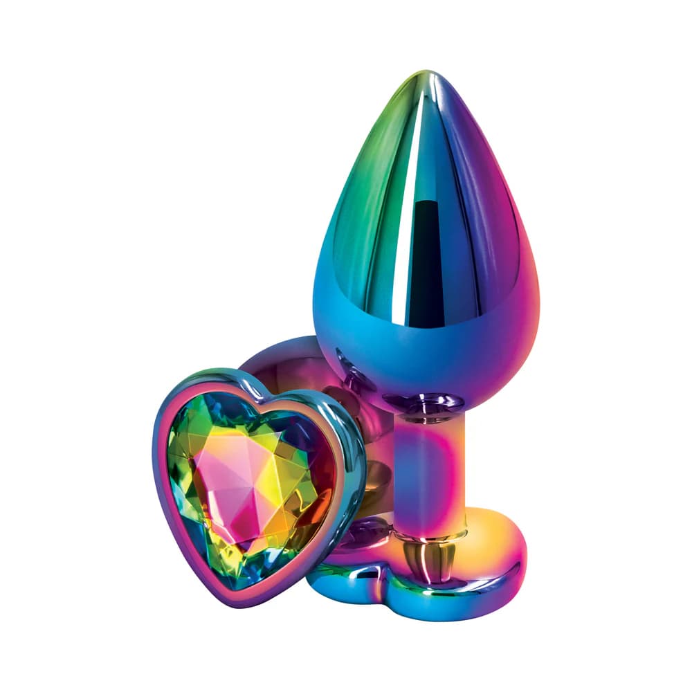 Rear Assets Metal Heart Plug Medium Multicolor/Rainbow thumbnail