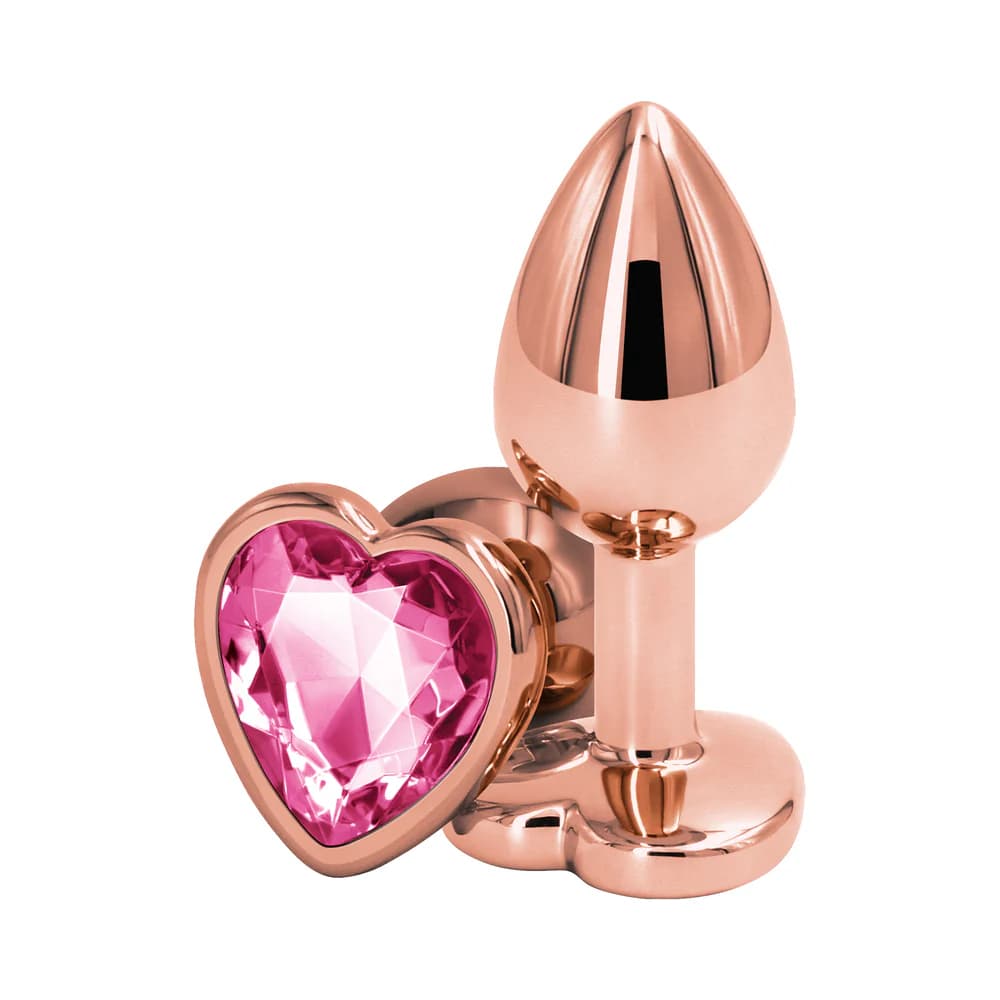 Rear Assets Rose Gold Heart Plug Small Pink thumbnail