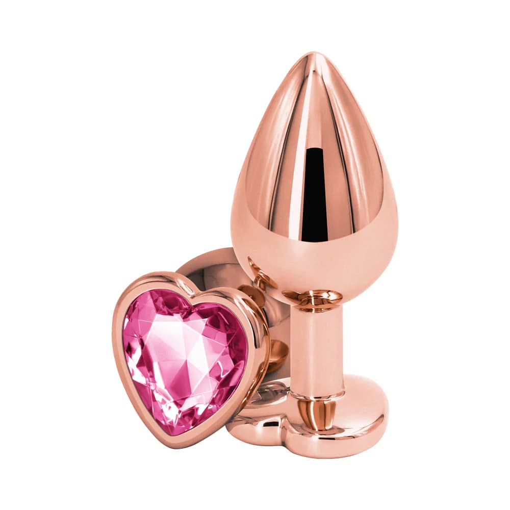 Rear Assets Rose Gold Heart Plug Medium Pink thumbnail