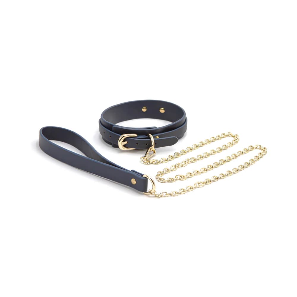 Bondage Couture Collar & Leash Blue thumbnail