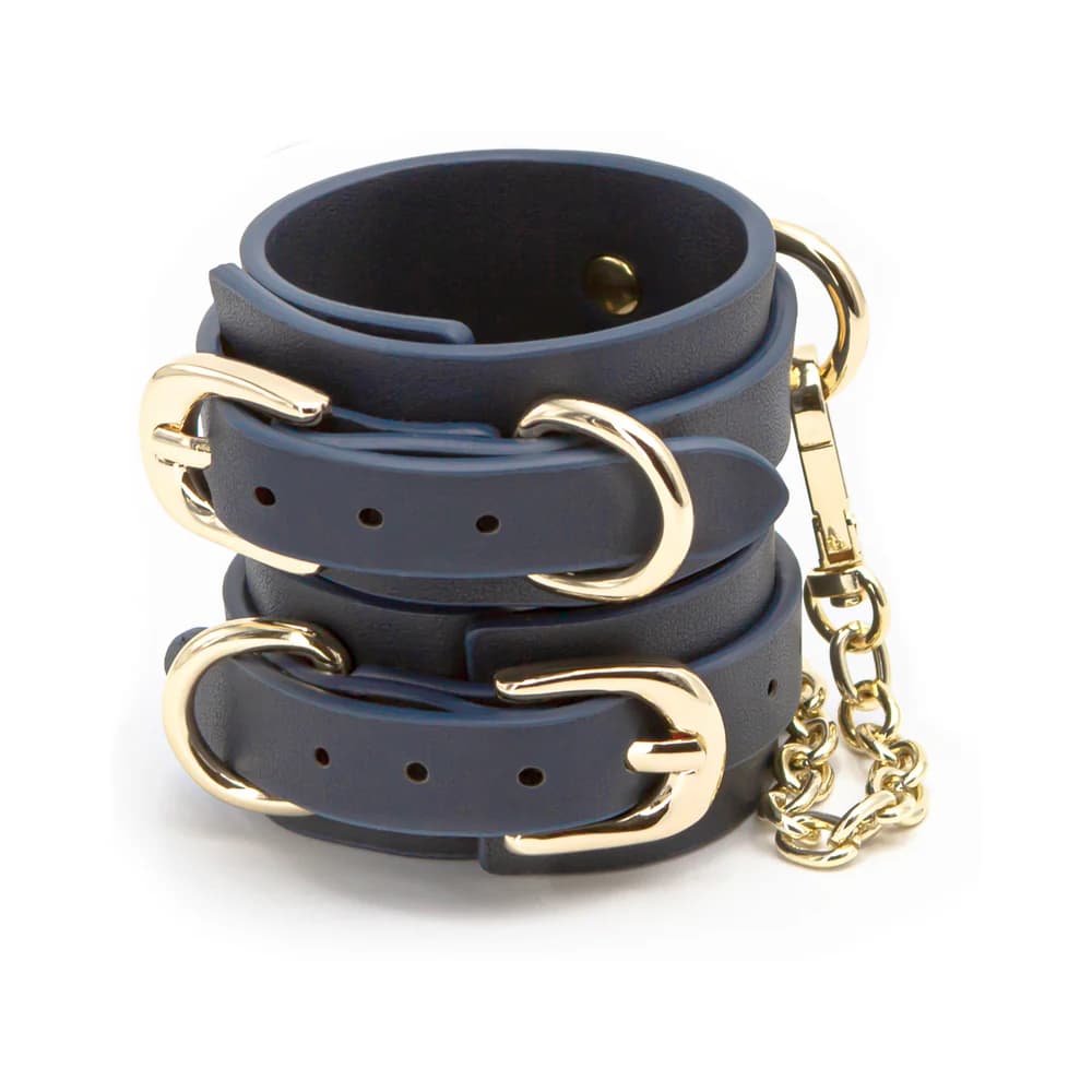 Bondage Couture Wrist Cuffs Blue thumbnail