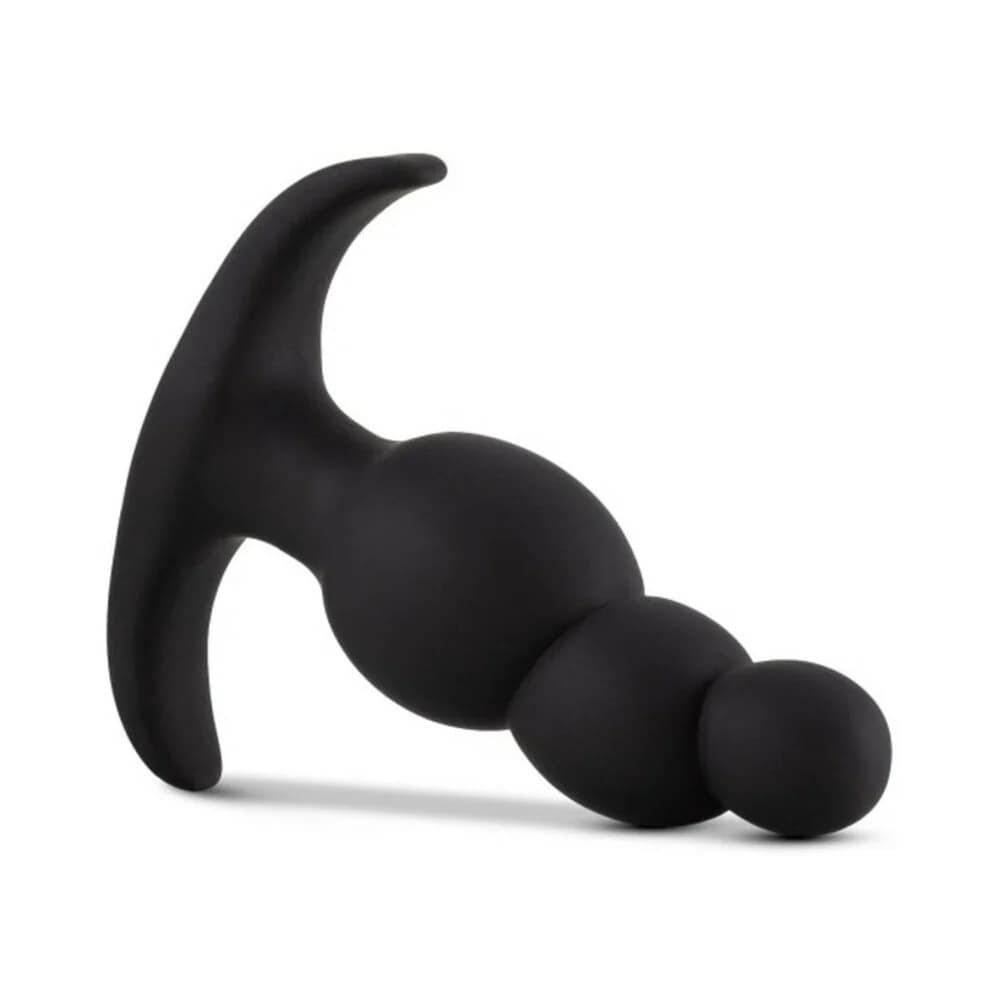 Anal Adventures Platinum Silicone Stacked Plug Black thumbnail