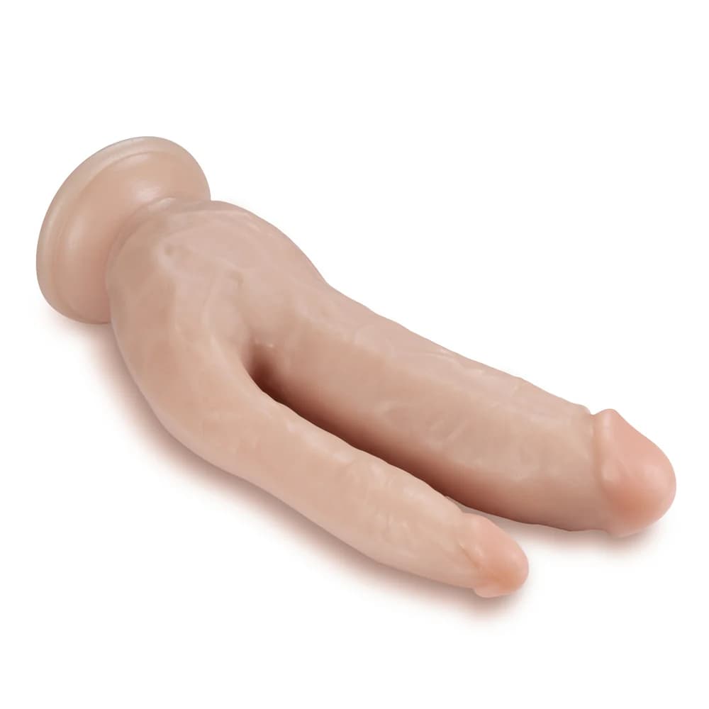 Dr. Skin DP Cock Realistic 8 in. Dual Entry Dildo Beige thumbnail