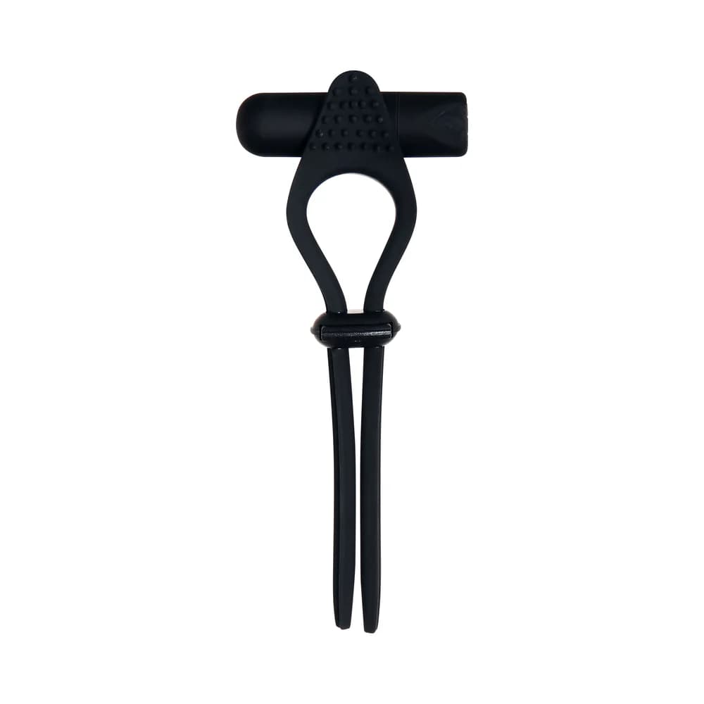 Zero Tolerance Black Tie Affair Rechargeable Silicone Cock Tie Cockring Black thumbnail