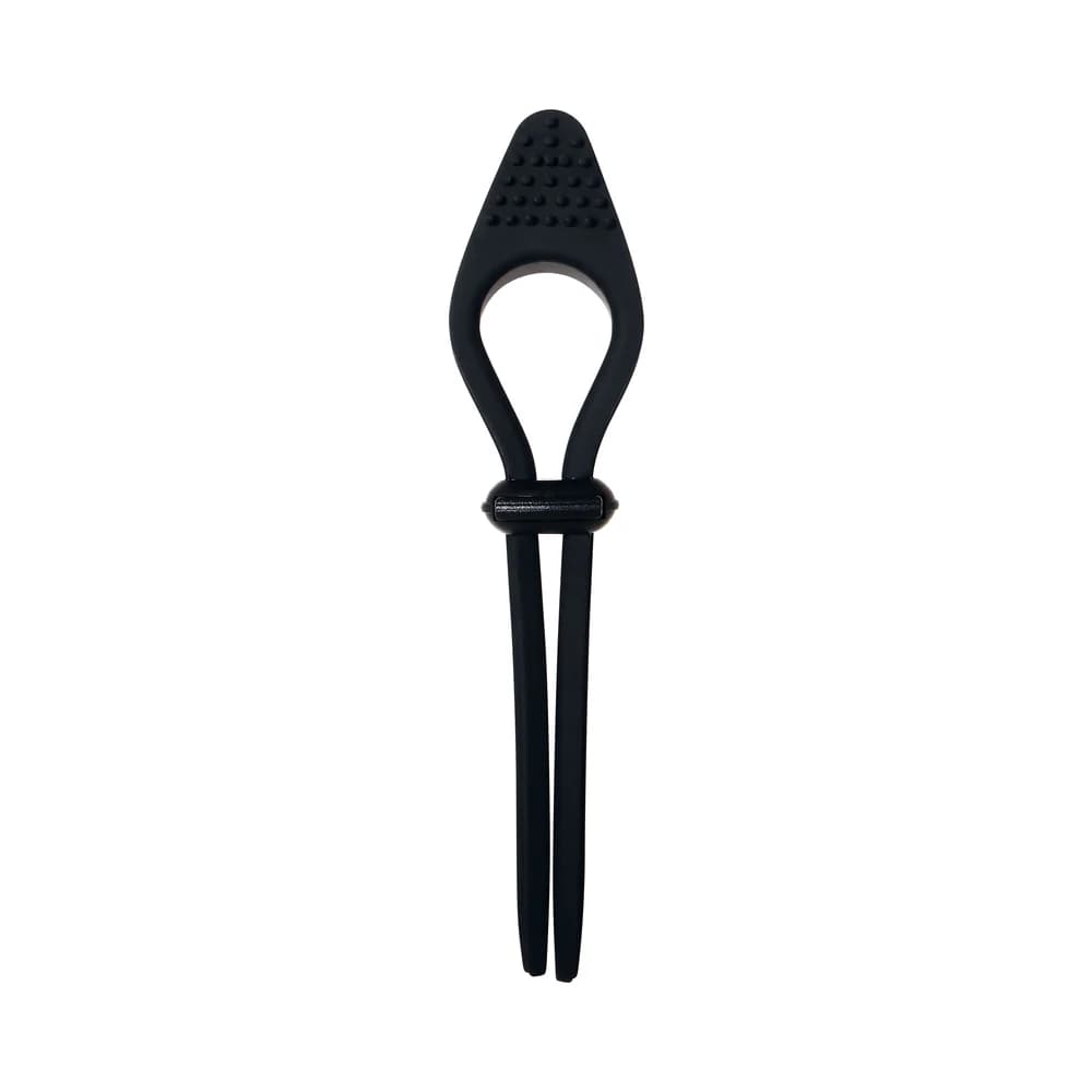 Zero Tolerance Black Tie Affair Rechargeable Silicone Cock Tie Cockring Black thumbnail