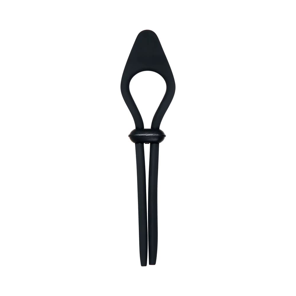 Zero Tolerance Black Tie Affair Rechargeable Silicone Cock Tie Cockring Black thumbnail