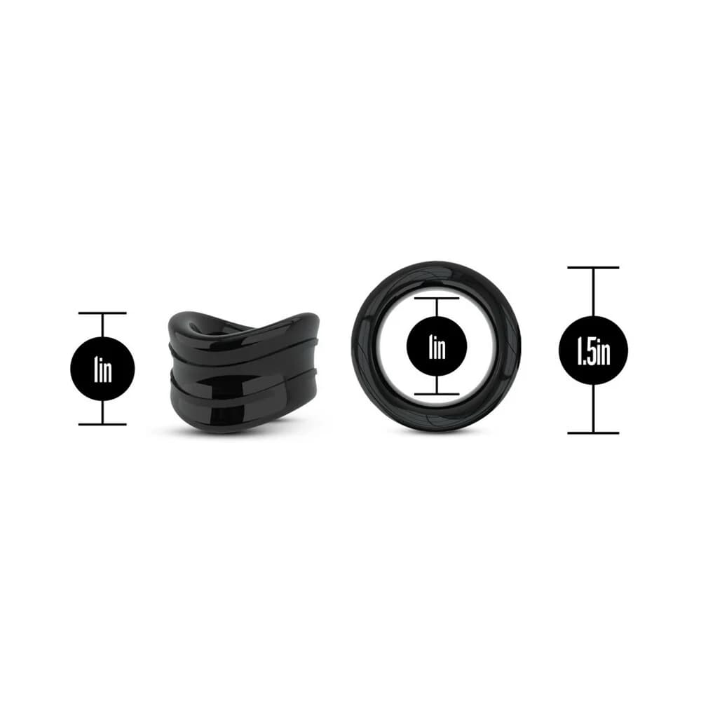 Stay Hard Beef Ball Stretcher Snug 1 in. Black thumbnail