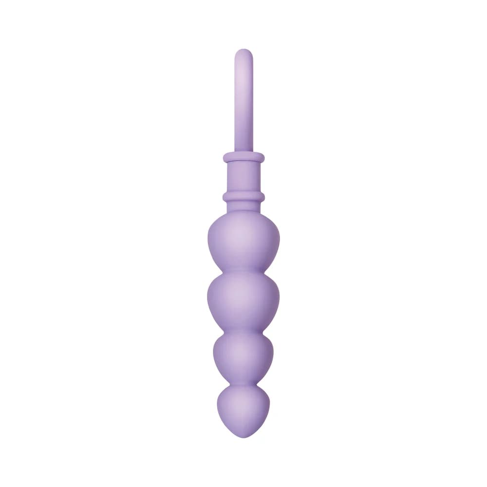 Evolved Sweet Treat Heart-Shaped Beaded Silicone Anal Plug Light Purple thumbnail