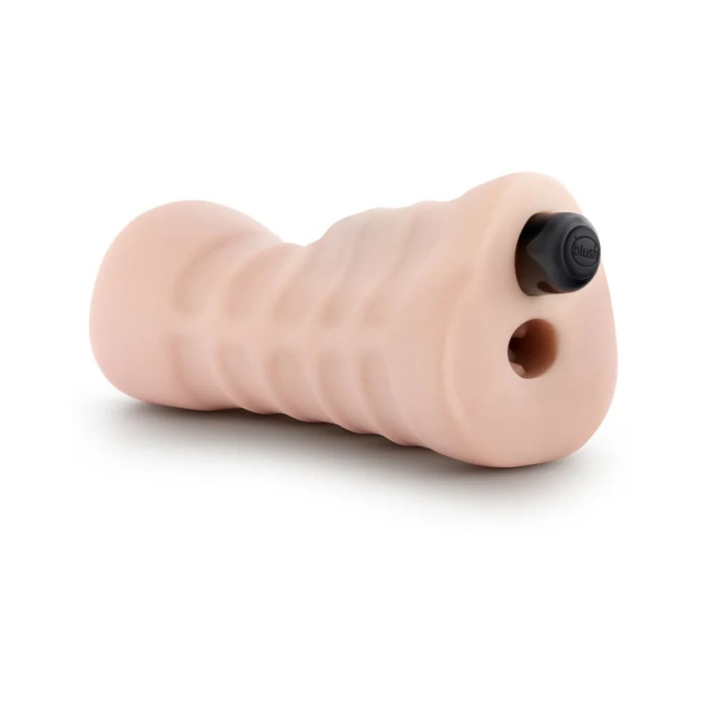 M for Men Soft + Wet Self-Lubricating 3-Pack Vibrating Stroker Sleeve Kit Beige thumbnail