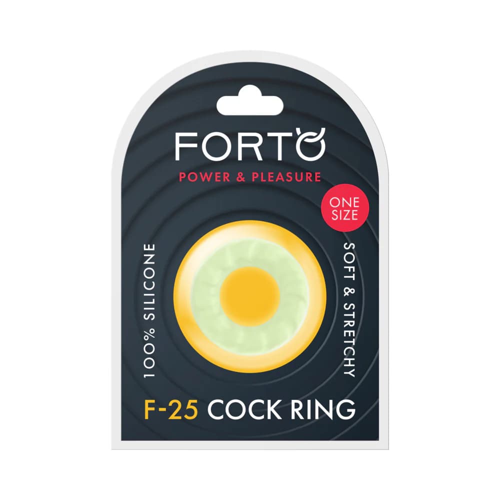 Forto F-25 Liquid Silicone Cockring 23mm Glow