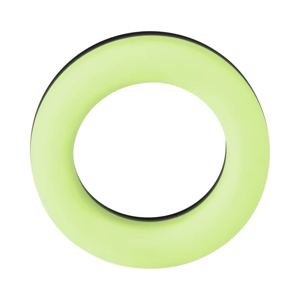 Forto F-19 Liquid Silicone 2-Tone Cockring Black/Glow thumbnail