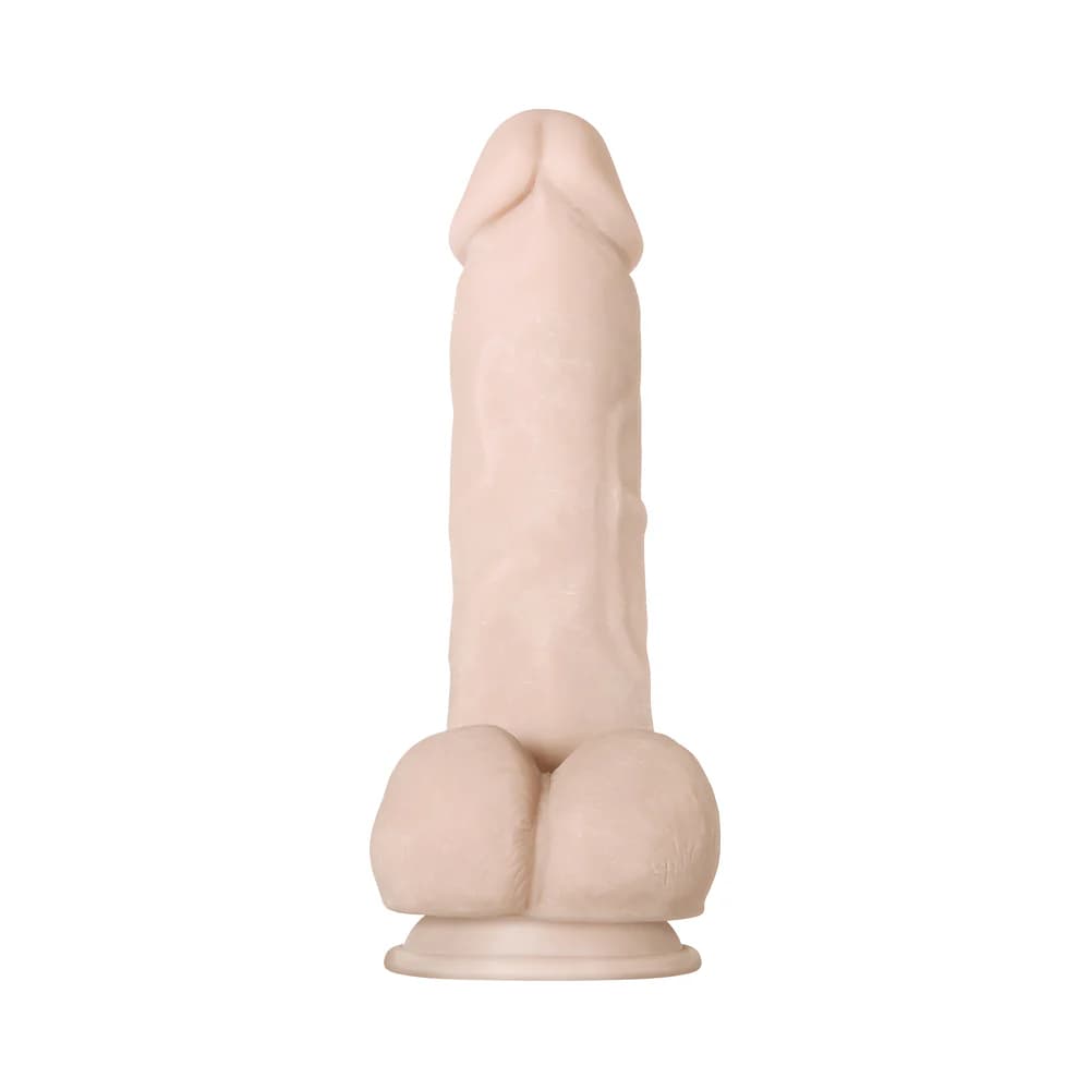 Evolved Real Supple Girthy Poseable 8.5 in. Realistic Dildo With Balls Beige thumbnail