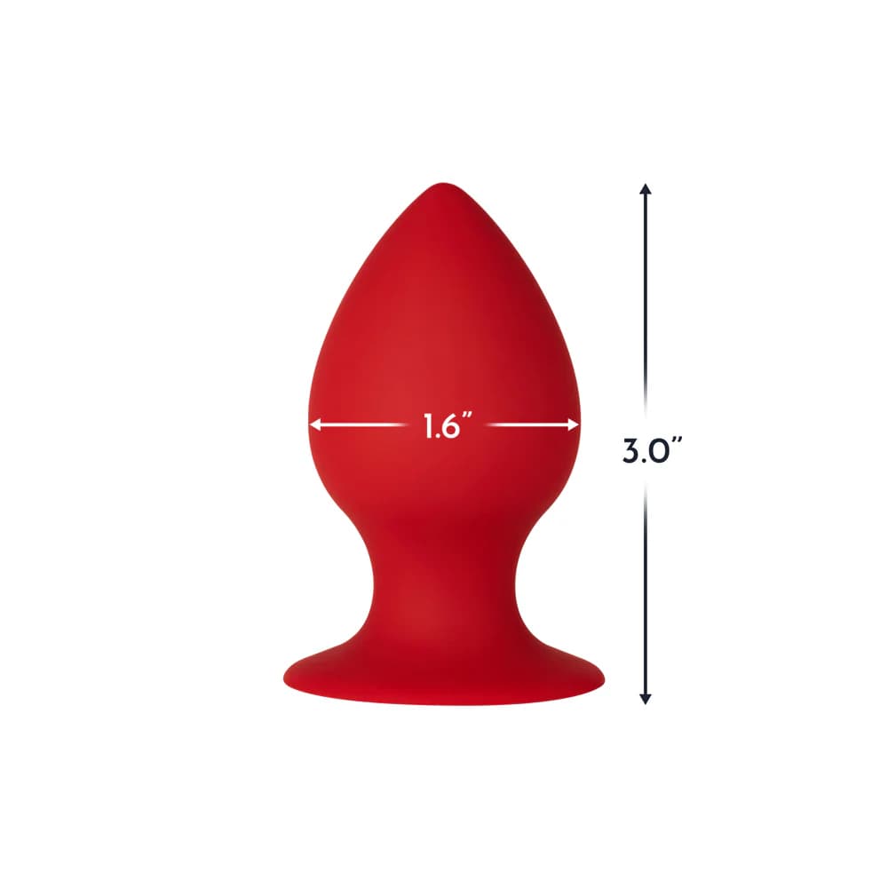Forto F-98 Cone Silicone Anal Plug Small Red thumbnail