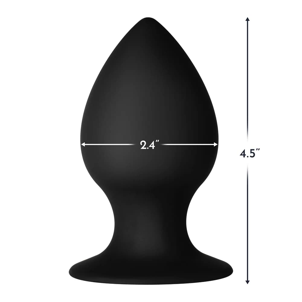 Forto F-98 Cone Silicone Anal Plug Large Black thumbnail