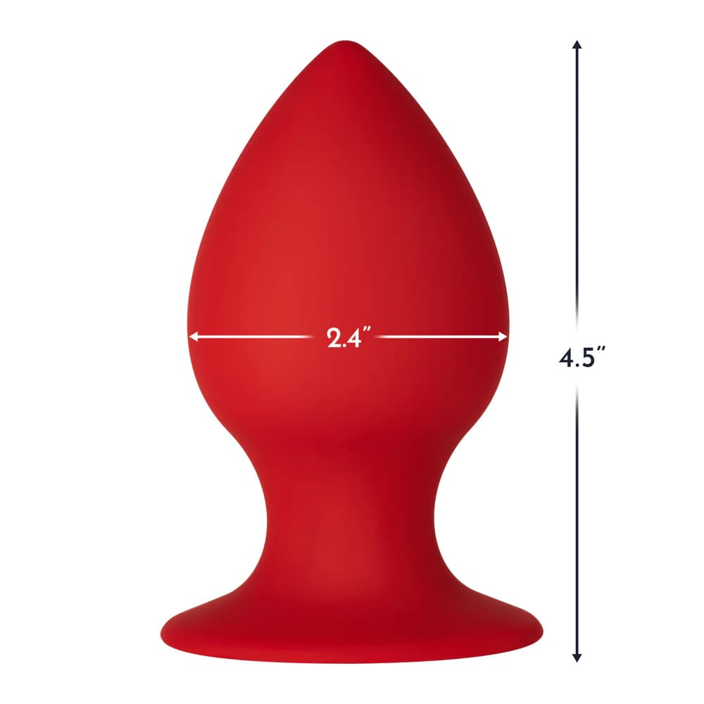 Forto F-98 Cone Silicone Anal Plug Large Red thumbnail