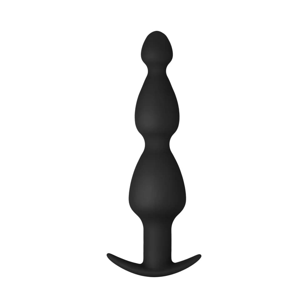 Forto F-52 Cone Beads Silicone Anal Plug Black thumbnail