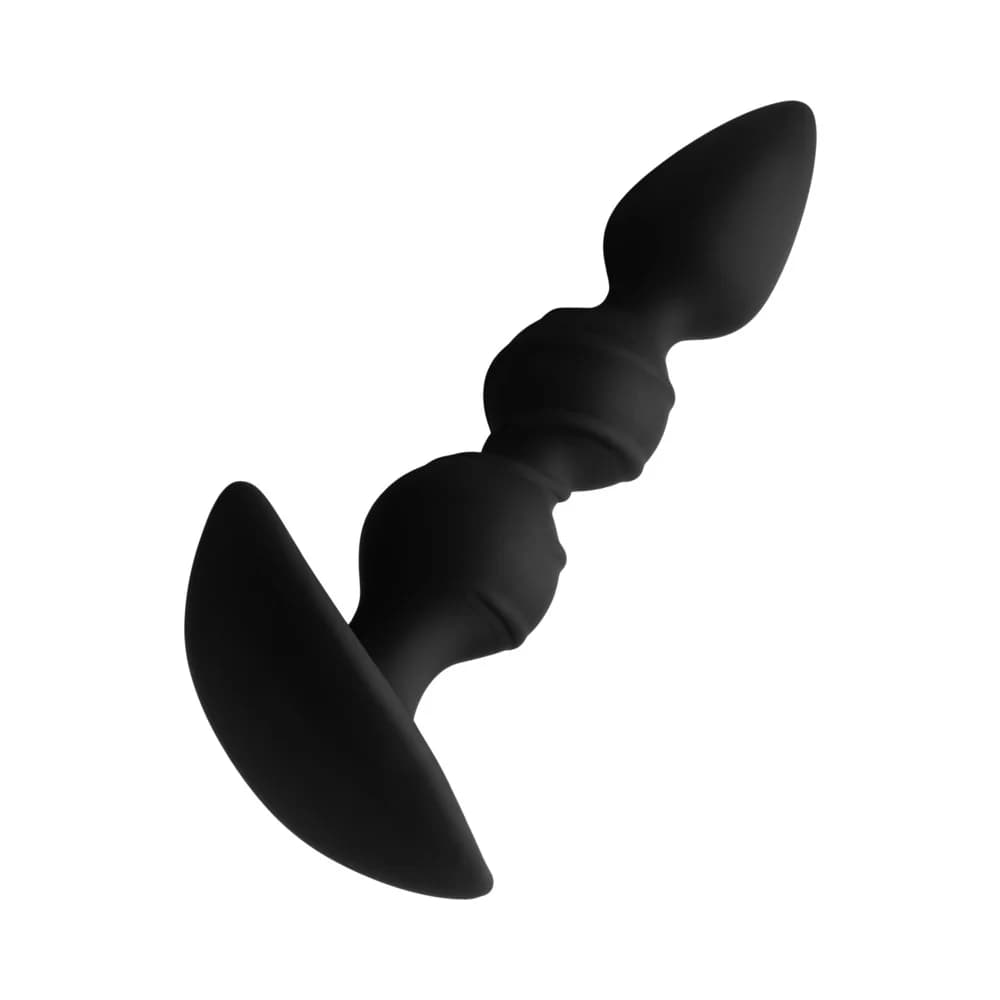 Forto F-42 Spiral Beads Silicone Anal Plug Black thumbnail