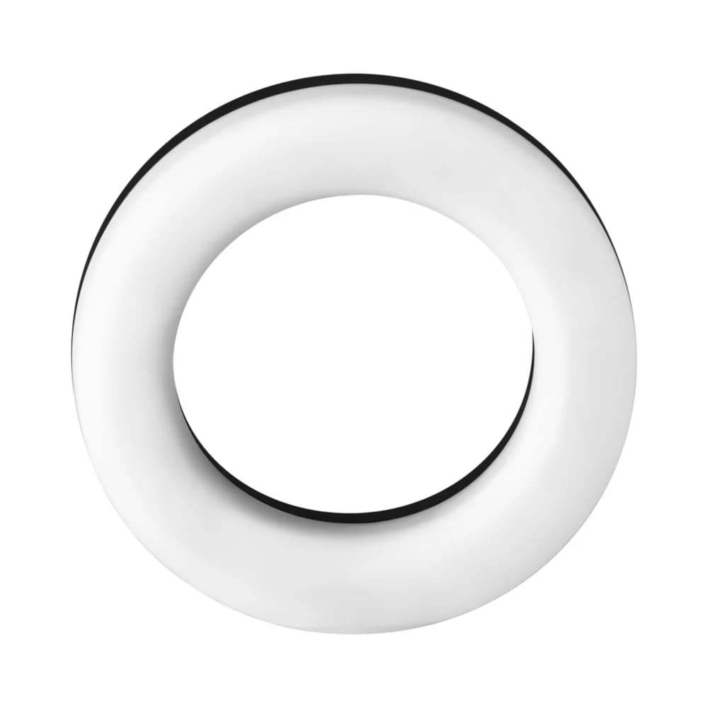 Forto F-19 Liquid Silicone 2-Tone Cockring Black/White thumbnail