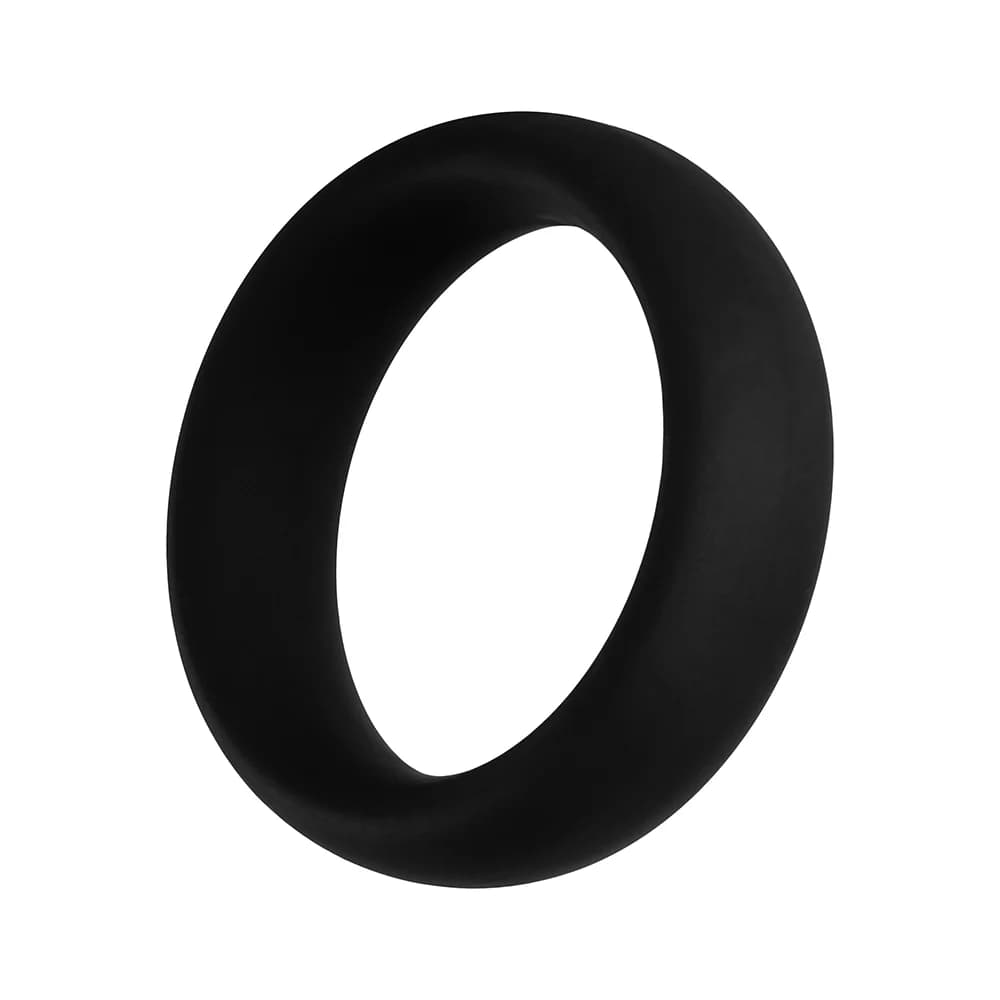 Forto F-64 Wide Liquid Silicone Cockring Medium Black thumbnail