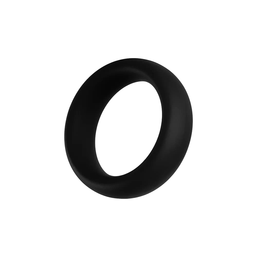 Forto F-64 Wide Liquid Silicone Cockring Small Black thumbnail