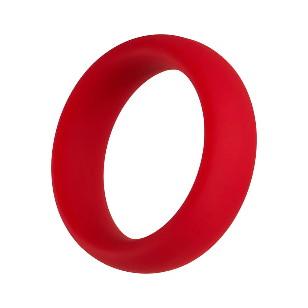 Forto F-64 Wide Liquid Silicone Cockring Medium Red thumbnail