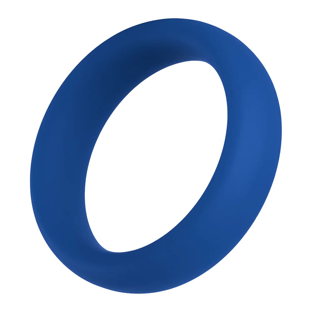 Forto F-64 Wide Liquid Silicone Cockring Large Blue thumbnail