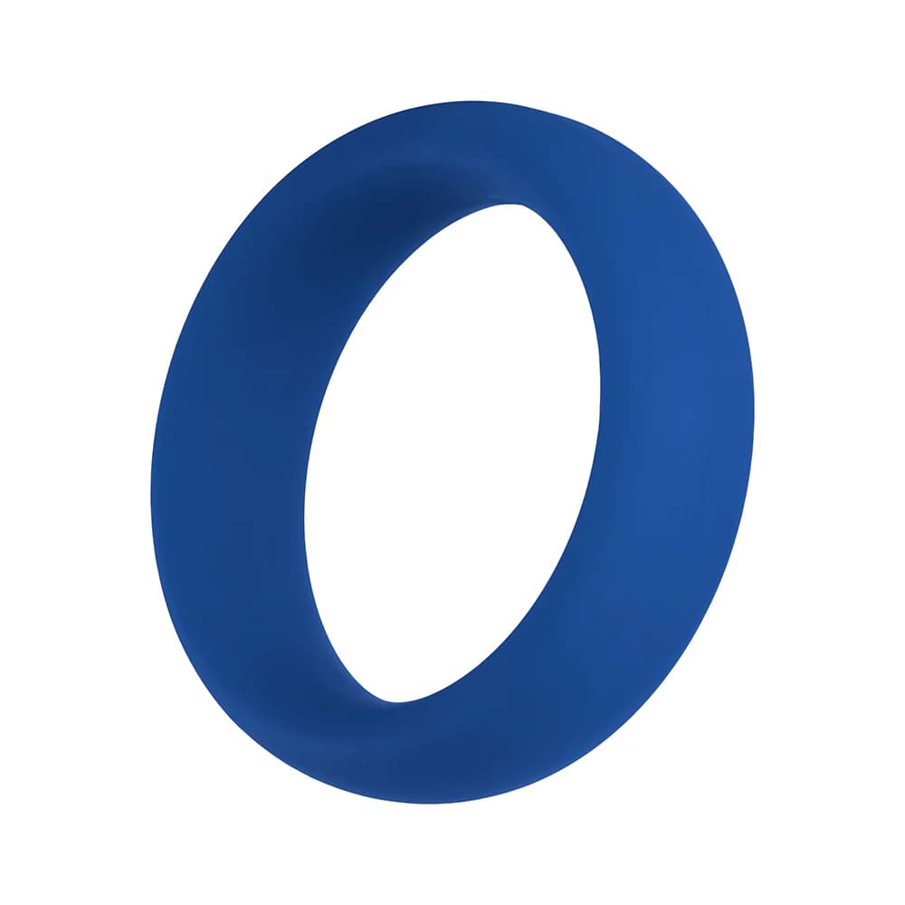 Forto F-64 Wide Liquid Silicone Cockring Medium Blue thumbnail