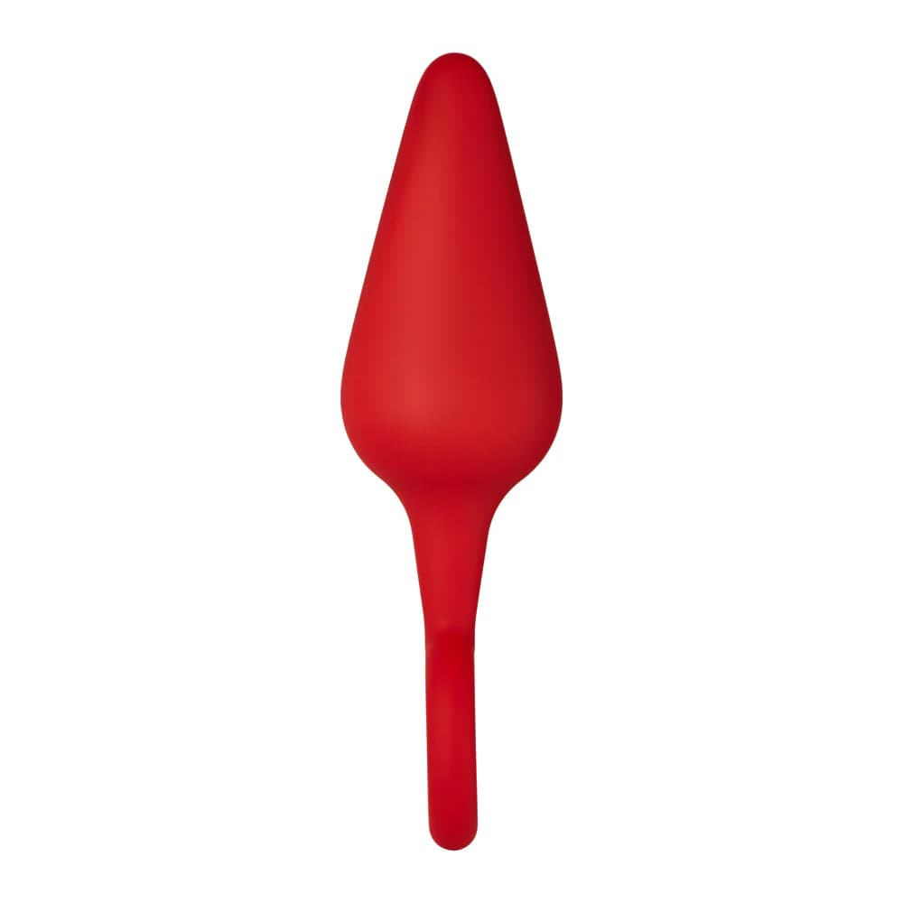 Forto F-10 Silicone Anal Plug with Pull Ring Large Red thumbnail