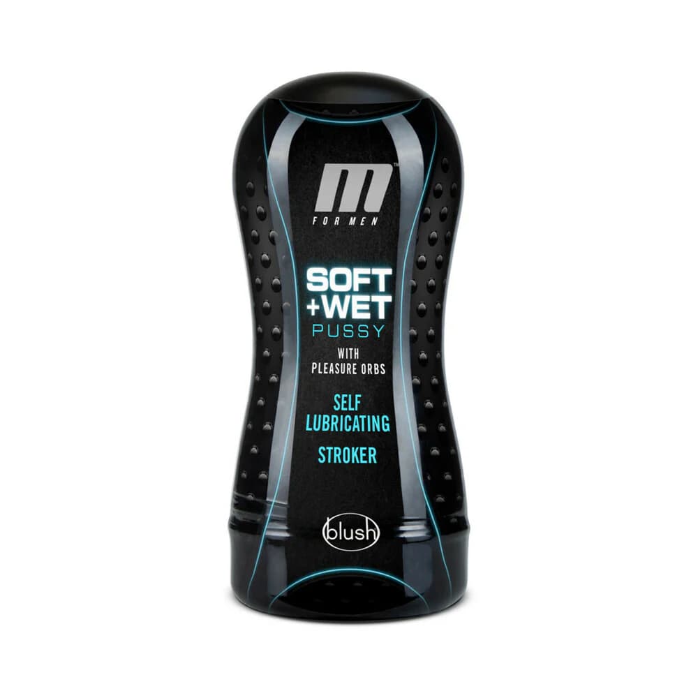 M for Men Soft + Wet Pussy with Pleasure Orbs Self-Lubricating Vagina Stroker Beige thumbnail