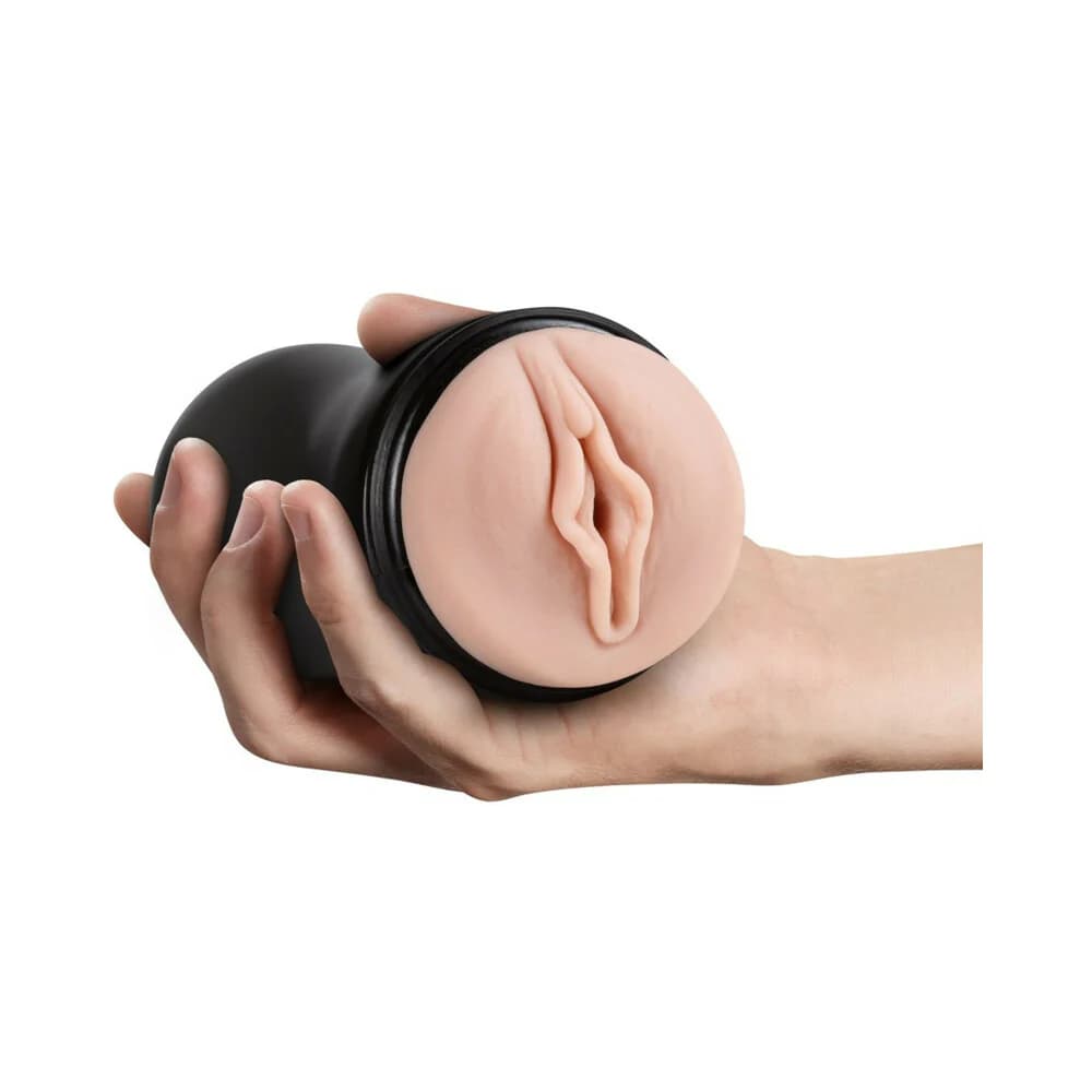 M for Men Soft + Wet Pussy with Pleasure Orbs Self-Lubricating Vagina Stroker Beige thumbnail