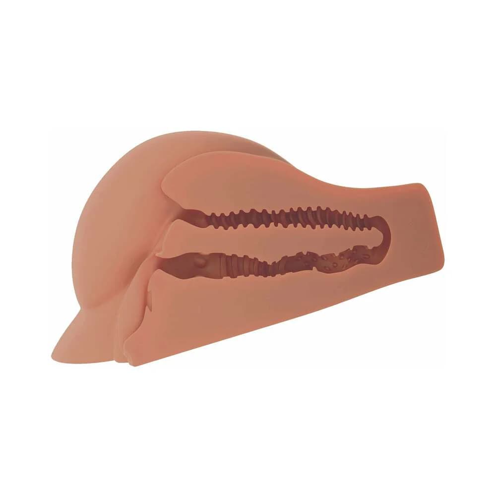 PDX Plus Perfect Ass Dual Entry Masturbator Tan thumbnail