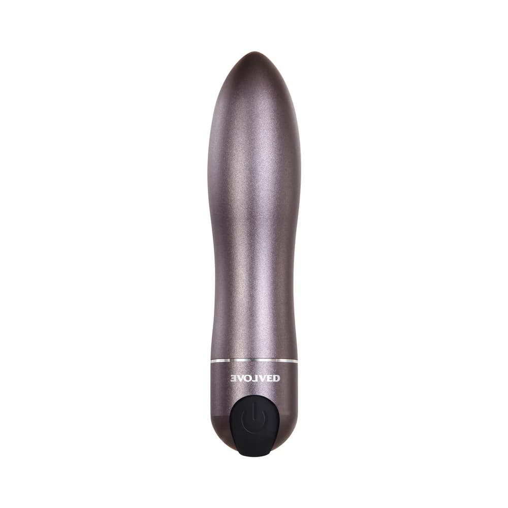 Evolved Travel-Gasm Rechargeable Metal Bullet Vibrator With Carrying Case Gunmetal thumbnail