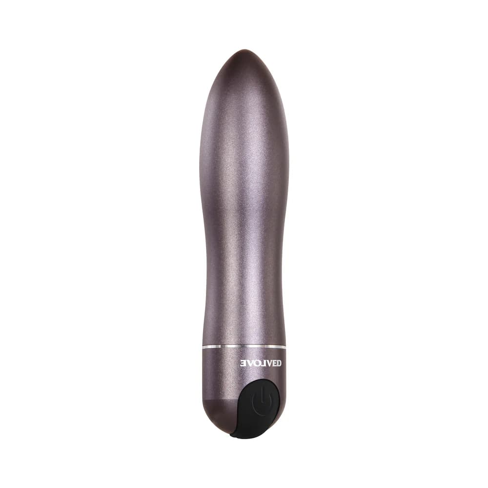 Evolved Travel-Gasm Rechargeable Metal Bullet Vibrator With Carrying Case Gunmetal thumbnail