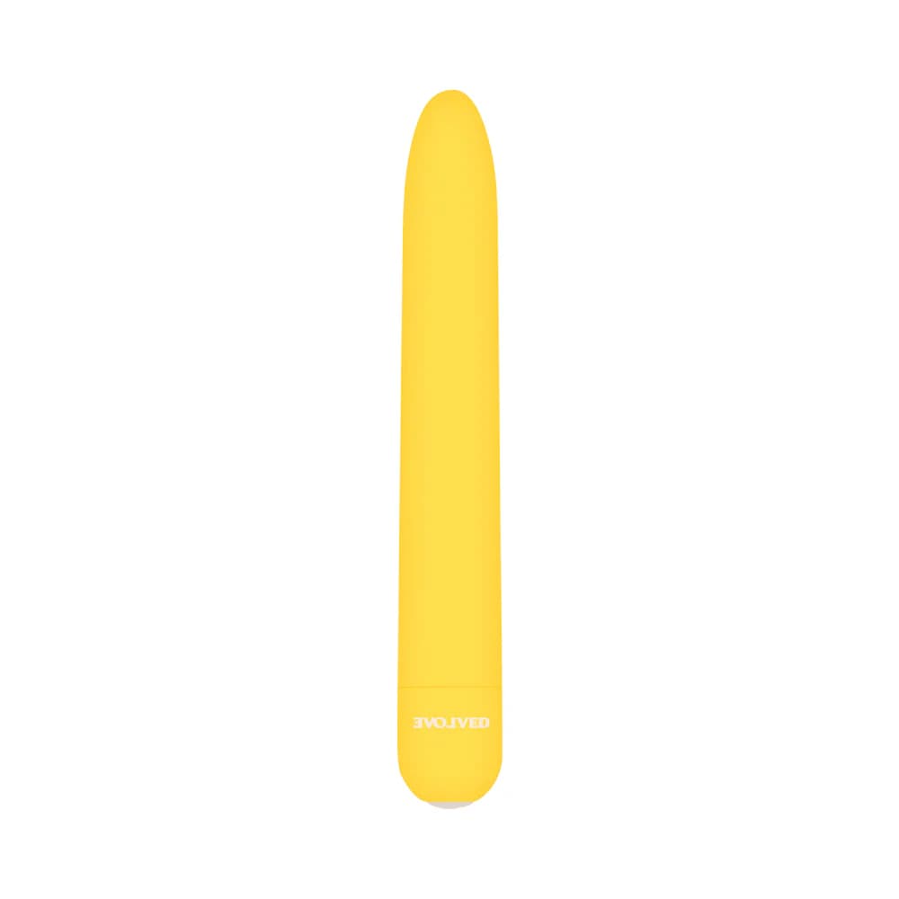 Evolved Sunny Sensations Rechargeable Silicone Sli mline Vibrator Yellow thumbnail