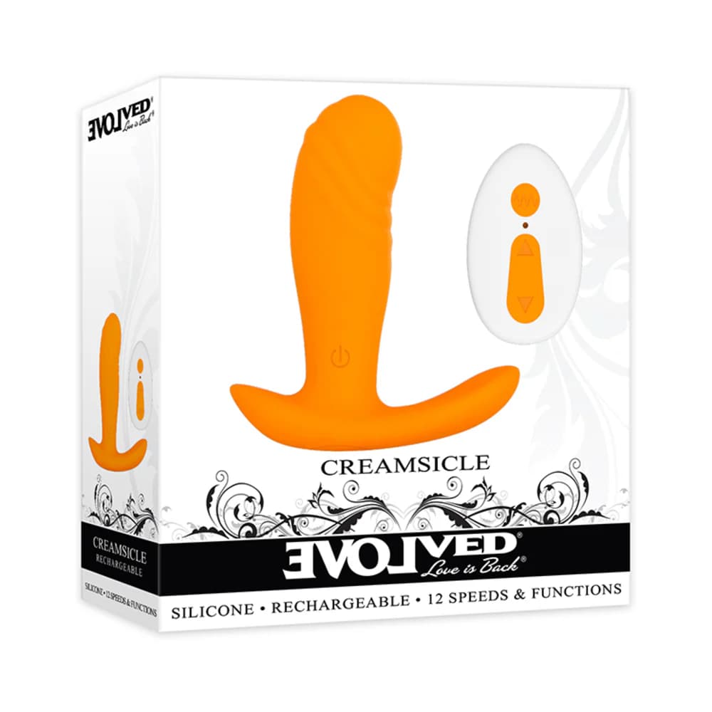 Evolved Creamsicle Rechargeable Remote-Controlled Silicone G-Spot and Prostate Massager Orange thumbnail