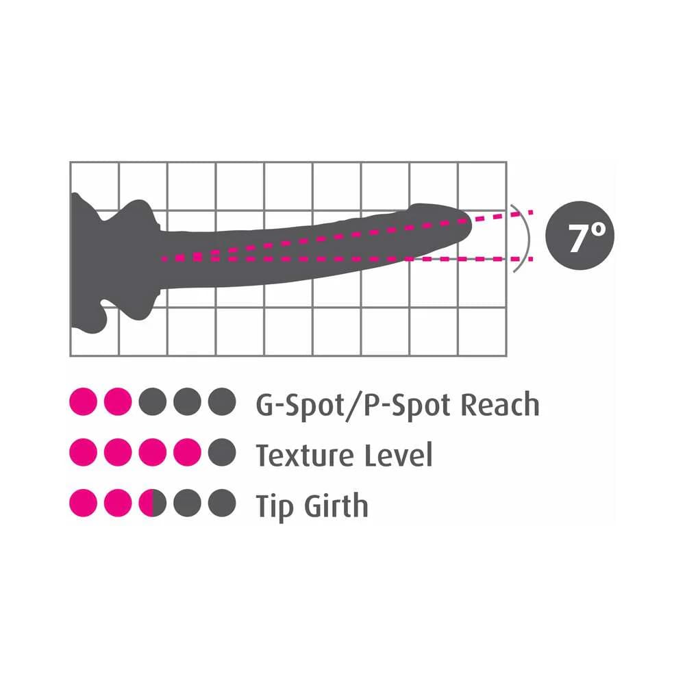 Icicles No. 86 Realistic 7 in. Glass Dildo With Suction Cup Pink thumbnail